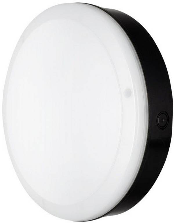 LEDVANCE Surface Bulkhead 82692 LE LED-Außendeckenleuchte mit Bewegungsmelder, LED-Außenwandleuchte mit Bewegungsmelder 15 W Schwarz