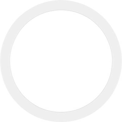 Ein einfacher, leerer weißer Kreis auf neutralem Hintergrund.