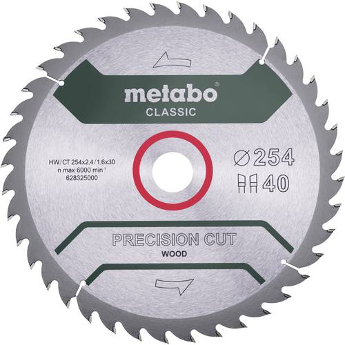 Metabo 628325000 Kreissägeblatt 254 x 30 x 1.6 mm Zähneanzahl: 40 1 St.