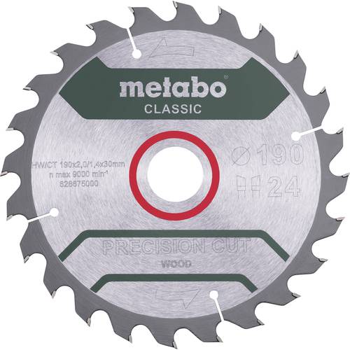 Metabo 628675000 Kreissägeblatt 190 x 30 x 1.4 mm Zähneanzahl: 24 1 St.
