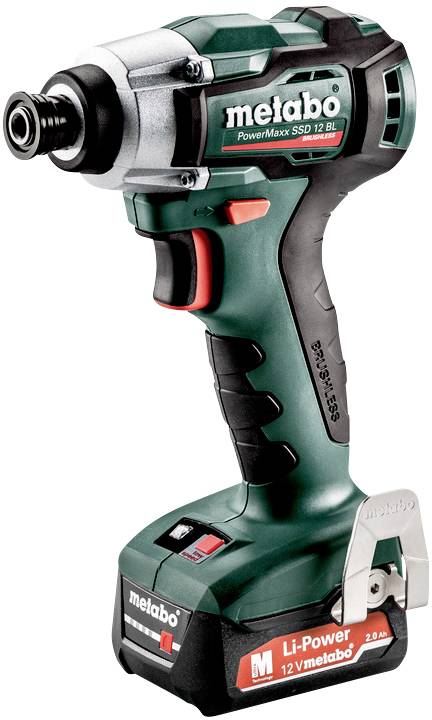 Metabo PowerMaxx SSD 12 BL 601115500 Akku-Schlagschrauber 12 V Anzahl mitgelieferte Akkus 2 2 Ah Li-Ion