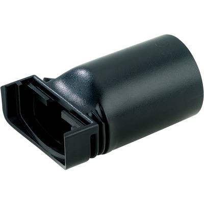 Ein schwarzer, zylinderförmiger Adapter mit rechteckigem Ende. Verwendet für den Anschluss von elektronischen Geräten.