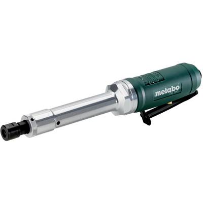 Ein grüner und silberner Geradschleifer von Metabo, Modell DG 700 G, mit langem Metallgehäuse und abstehendem Handhebel.