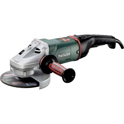 Metabo-Winkelschleifer mit Seitenhaltegriff und Schneidscheibe, abgebildet auf weißem Hintergrund.