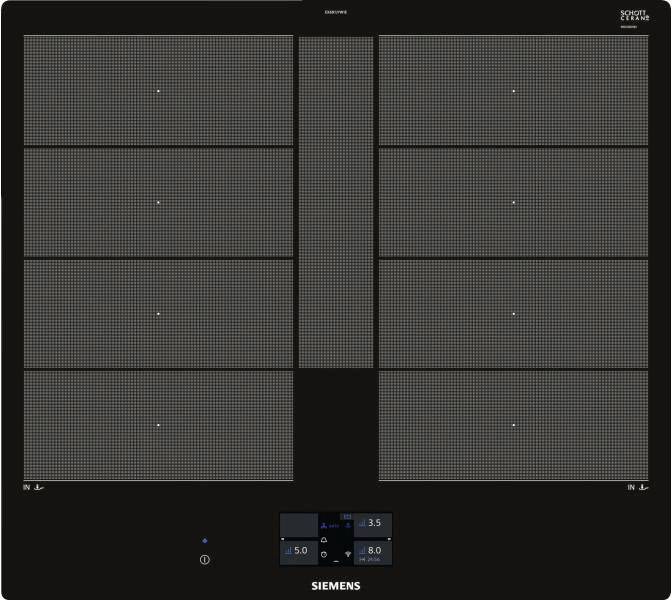 Siemens Induktionskochfeld EX601JYW1E Flächenbündig Induktions-Kochfeld 57.2 cm Autark