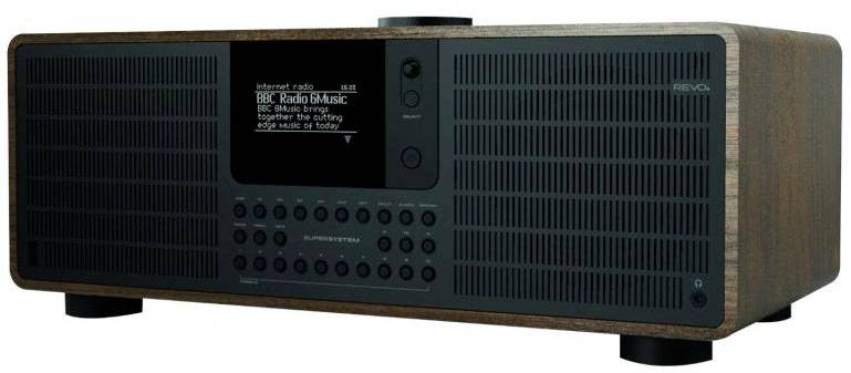 Revo Internet Radio SuperSystem Walnuss Schwarz Internet Systemradio DAB+, Internet, UKW DAB+, Internetradio,