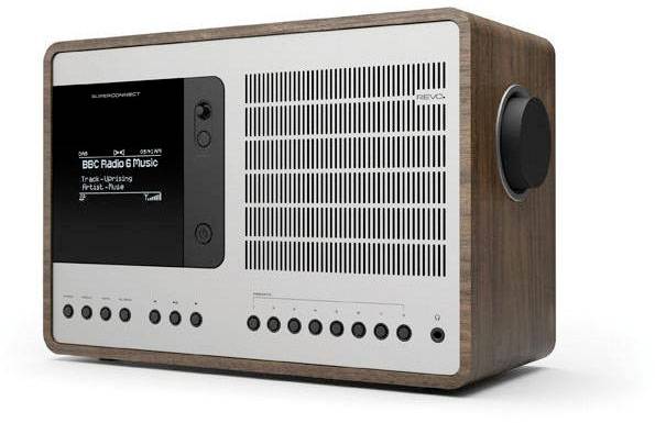 Revo Internet Radio SuperConnect Walnuss Silber Internet Systemradio DAB+, Internet, UKW DAB+, Internetradio,