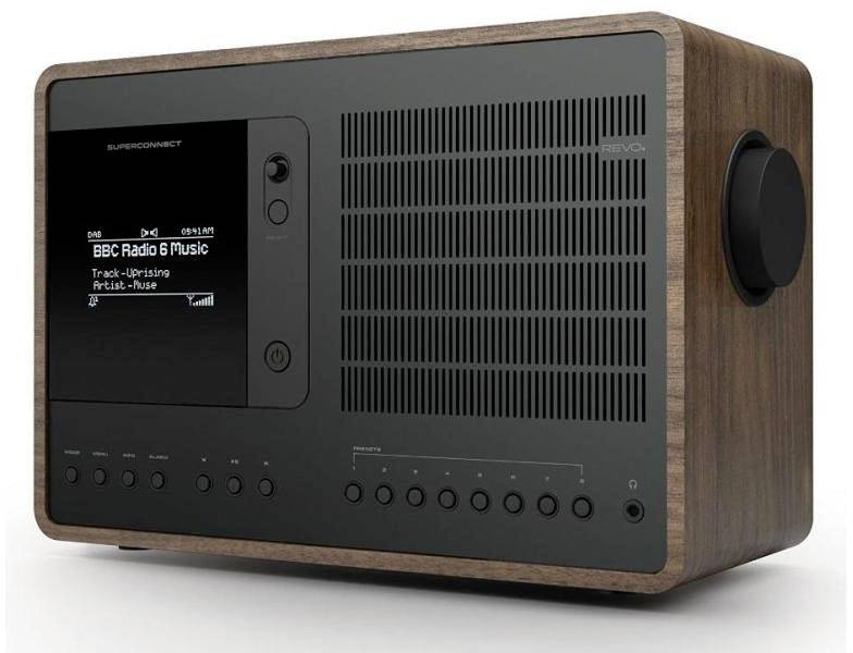 Revo DAB+ Radio SuperConnect Walnuss/Schwarz Systemradio DAB+, Internet, UKW DAB+, Internetradio, Funkempfang,