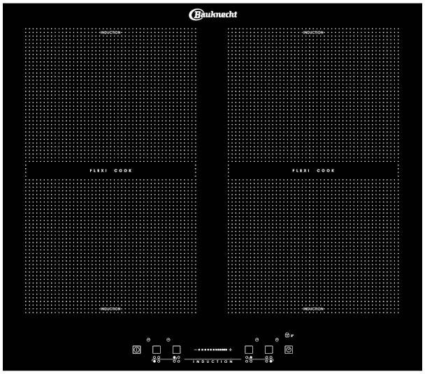 Bauknecht Induktionskochfeld CTAI6640FFS NE Flächenbündig Induktions-Kochfeld 580 mm Autark