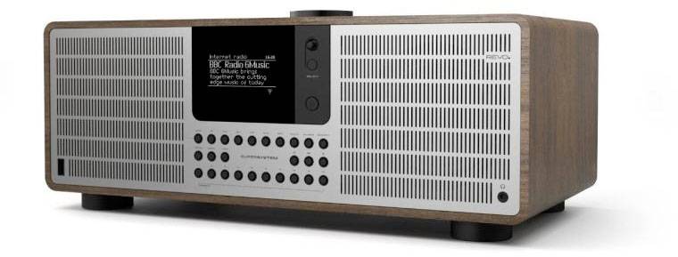 Revo Internet Radio SuperSystem Walnuss Silber Internet Systemradio DAB+, Internet, UKW DAB+, Internetradio,