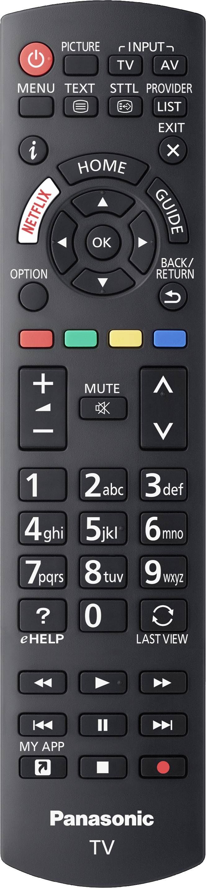 Fernbedienung mit Red Button in der Mitte links