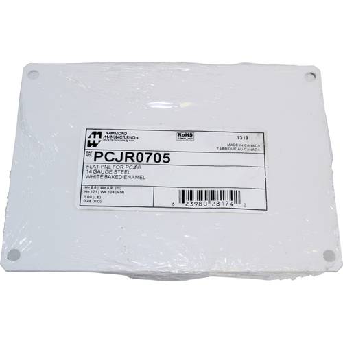 Hammond Electronics Montageplatte Stahl Weiß (L x B x H) 171 x 124 x 1.8 mm 1 St.