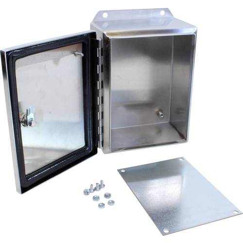 Hammond Electronics Wand-Gehäuse 203 x 152 x 89 Edelstahl Edelstahl 1 St.