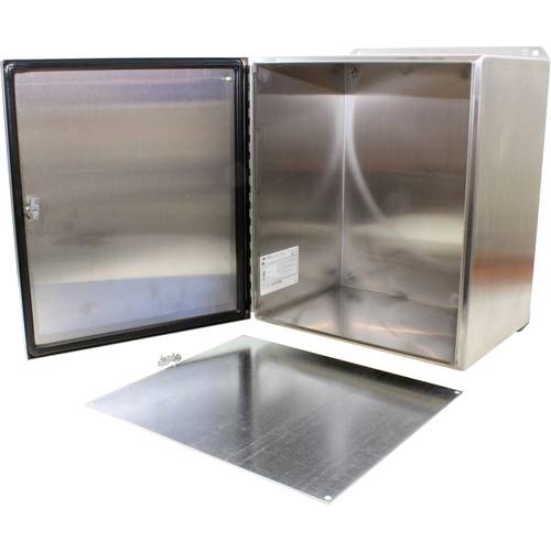 Hammond Electronics Wand-Gehäuse 406 x 356 x 254 Edelstahl Edelstahl 1 St.