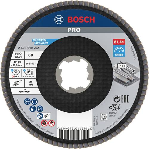 Bosch Accessories 2608619202 Fächerschleifscheibe Durchmesser 125 mm Bohrungs-Ø 22.23 mm 1 St.
