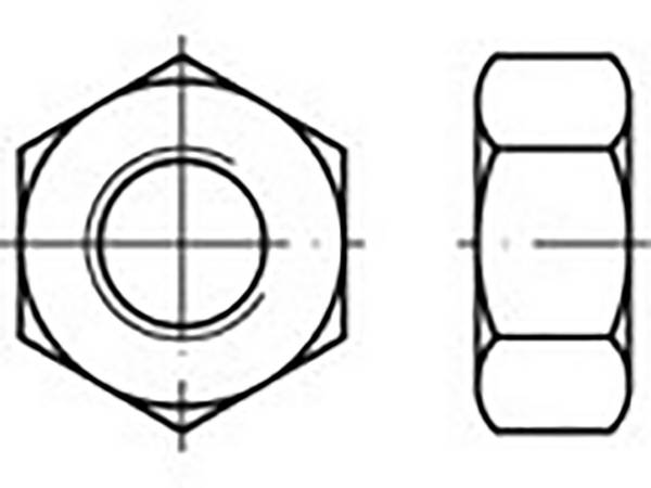 TOOLCRAFT  TO-6861105 Sechskantmuttern M6   DIN 934   Edelstahl V2A A2 100 St.