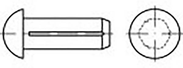 TOOLCRAFT  TO-6865881 Halbrundkerbnagel   Stahl  5000 St.