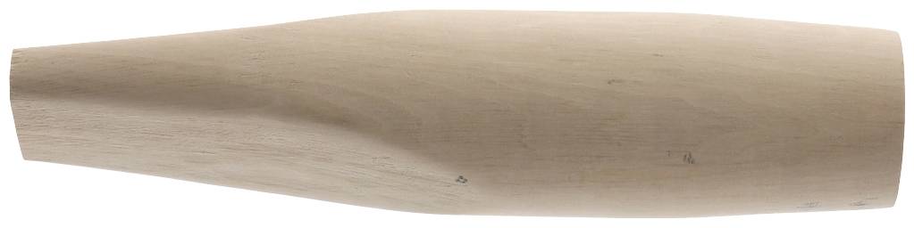 Holzgriff, geformt und glatt, ohne sichtbare Metall- oder Plastikteile. Wahrscheinlich Teil eines Werkzeugs oder eines Möbelstücks.