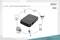 'Digitus' 7-Port USB-C™ Smartphone Docking-Station, zeigt verbundenes Zubehör: Monitor, Maus, Tastatur, Netzteil, Smartphone, SD-Karte, USB-Stick.