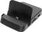 Schwarze Dockingstation mit USB-C-Anschluss, Kartenleser und USB-Anschlüssen, geeignet zum Laden und Datenaustausch von Geräten.