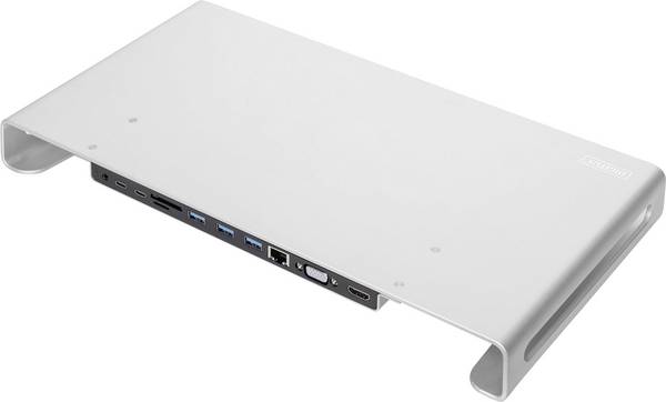 USB-C Docking Station 11-in-1 mit Aluminium Monitorerhöhung