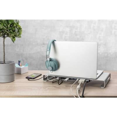 USB-C Docking Station 11-in-1 mit Aluminium Monitorerhöhung-4