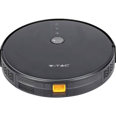 V-TAC VT-5555 black Reinigungsroboter Schwarz Fernbedienbar, App gesteuert, kompatibel mit Amazon Alexa, kompatibel mit 