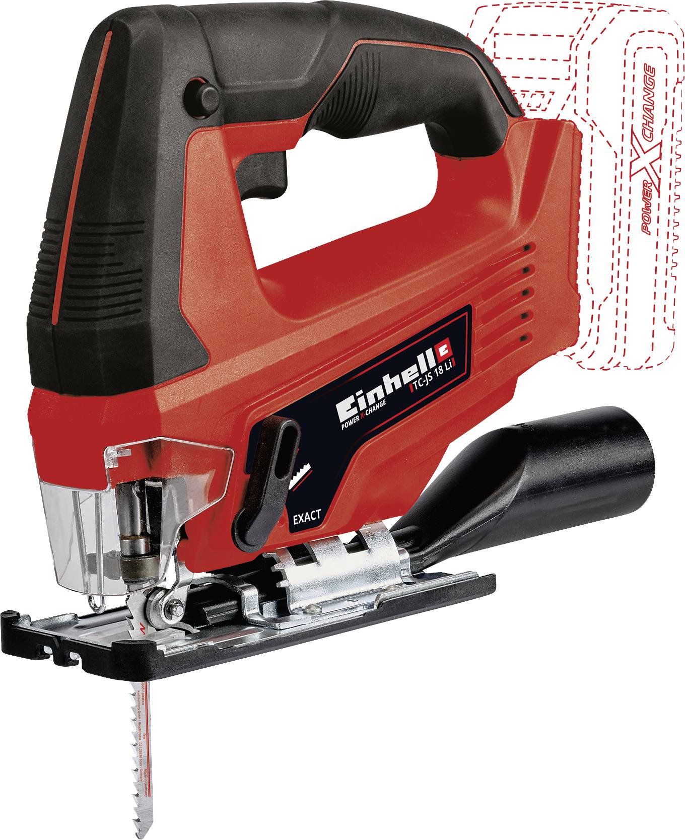 Einhell TC-JS 18 Li - Solo Power X-Change Sticksåg Batteridriven 4321209 inkl. Tillbehör, exkl. batteri/laddare, Utan laddare 18 V Antal batterier som ingår 0
