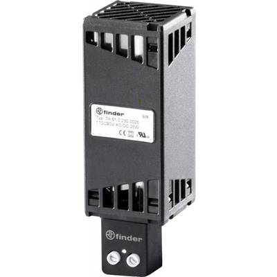 Ein elektrisches Relais von Finder, Modellnummer 7H.51, 110/230V AC/DC, 25W, mit rechteckigem, schwarzem Gehäuse und Lüftungsschlitzen.