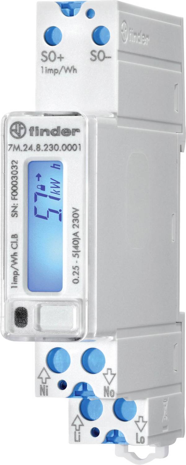 Finder 7M.24.8.230.0001 7M.24.8.230.0001 Zweirichtungs-Hutschienenzähler digital MID-konform: Nein 1 St.