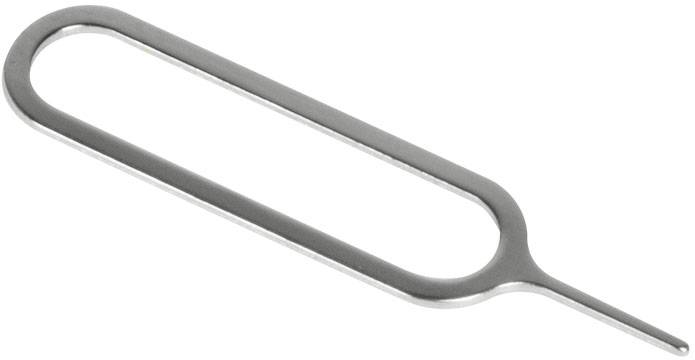 Ein Metallwerkzeug zum Entfernen von SIM-Karten.
