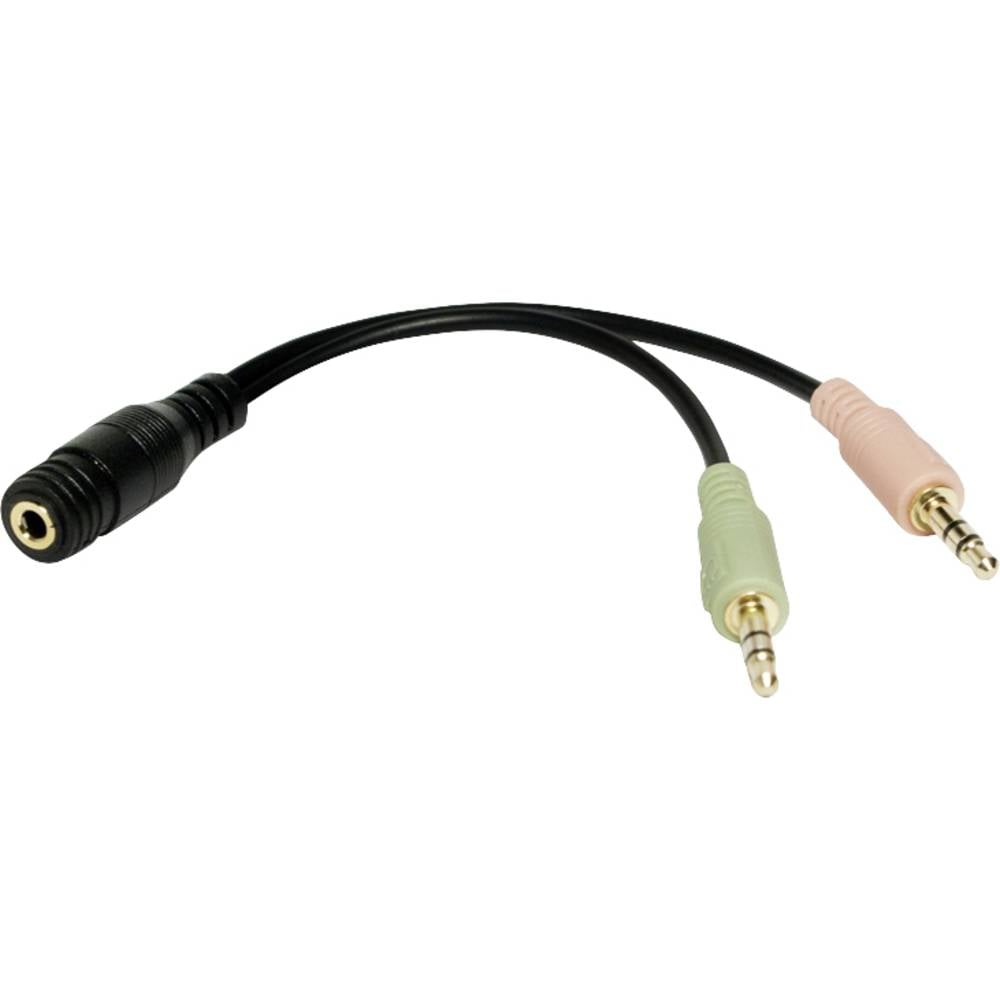 LogiLink CA0020 0.15m 3.5mm 2 x 3.5mm Zwart audio kabel
