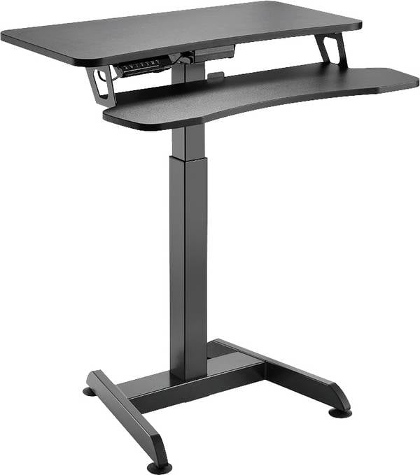 LogiLink Stehtisch EO0014 Schwarz EO0014 Farbe der Tischplatte: Schwarz elektrisch höhenverstellbar, ergonomisch, Tastaturablage (ausziehbar) max. Höhe: 1.22 cm