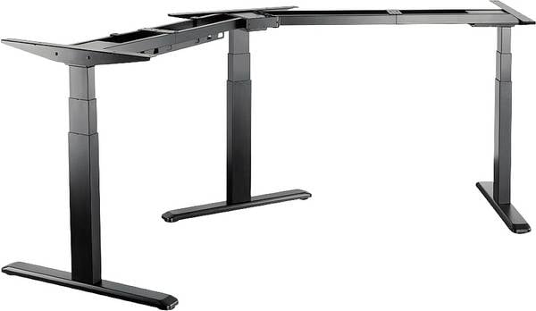 LogiLink Sitz-/Steh-Schreibtischgestell elektrisch höhenverstellbar, ergonomisch Höhen-Bereich: 62 bis 1.28 m (B x T) 181.5 cm x 62 cm Schwarz EO0017 EO0017
