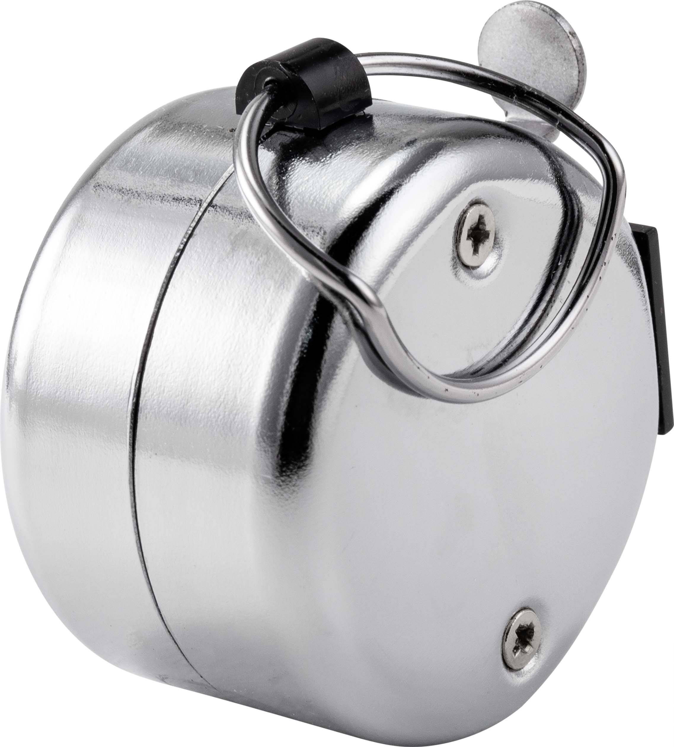 Metallischer Kaffeeclip mit integriertem Löffel, glänzende Oberfläche, nützlich für das Verschließen von Kaffeetüten.