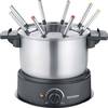 Severin 2470 Fondue 1500 W 8 Fonduegabeln Edelstahl (gebürstet), Schwarz