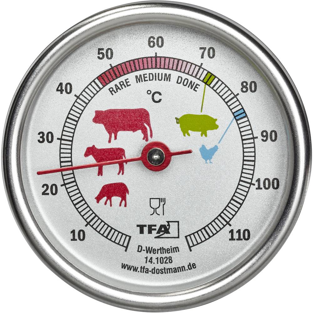 TFA braadthermometer van roestvrij staal 14.1028