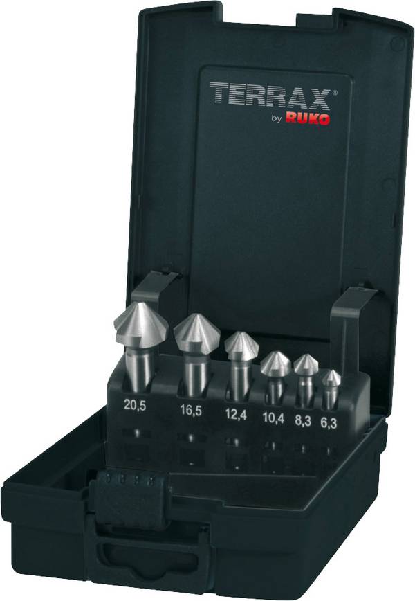 RUKO A102152RO Kegelsenker-Set 6.3 mm, 8.3 mm, 10.4 mm, 12.4 mm, 16.5 mm, 20.5 mm HSS 1 Set