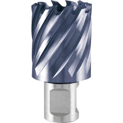 Ein zylindrischer Fräser aus Metall mit spiralförmigen Schneidrillen. Hauptsächlich zur Metallbearbeitung verwendet.