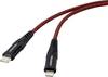 TOOLCRAFT USB-Kabel USB 2.0 USB-C® Stecker, Apple Lightning Stecker 2.00 m Schwarz/Rot Extrem robuste Geflechtschirmung TO-6872835