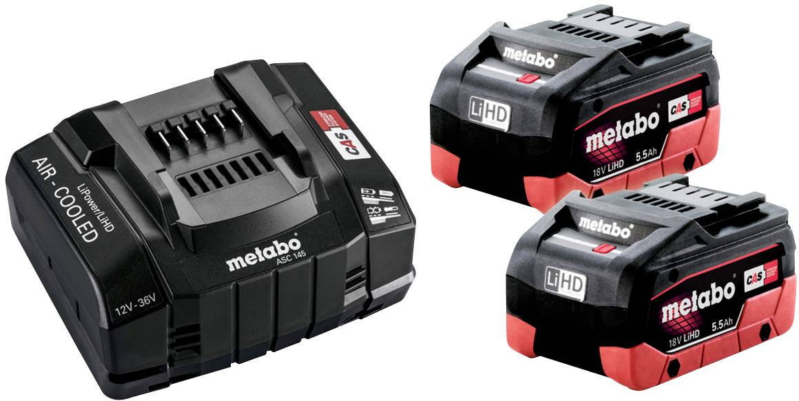 METABO 685190000 Werkzeug-Akku und Ladegerät 18 V 5.5 Ah LiHD (685190000)