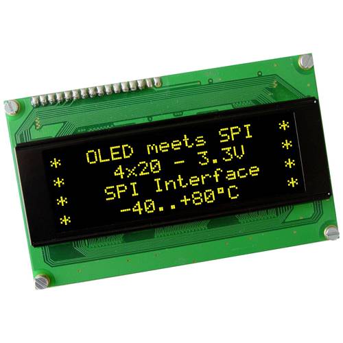 Thumbnail - DISPLAY VISIONS OLED-Display Gelb-Grün 5.55 mm 3.3 V Ziffernanzahl: 4 EAW204-XLG