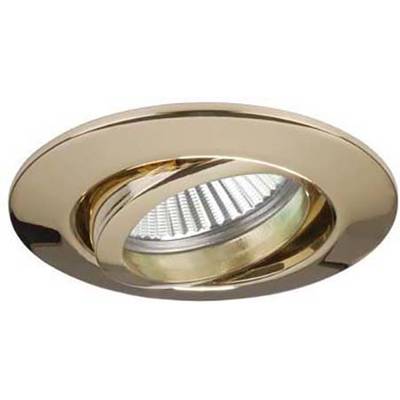 Deckeneingebautes, rundes LED-Licht in einem bronzefarbenen Rahmen; modernes Design für Innenbeleuchtung.