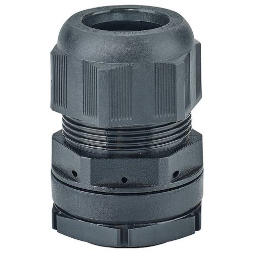 Hensel 36001024 Belüftungsstopfen mit Gegenmutter, mit Zugentlastung, schlagfest Kunststoff Schwarz 1 St.