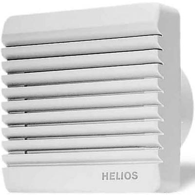 Weiße Lüftungsabdeckung mit horizontalen Lamellen, Aufschrift 'HELIOS' unten rechts.
