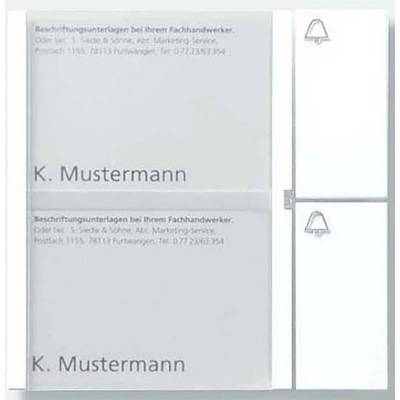 'K. Mustermann' ist auf zwei Etiketten gedruckt. Weitere Kontaktinformationen und Symbole sind ebenfalls abgebildet.