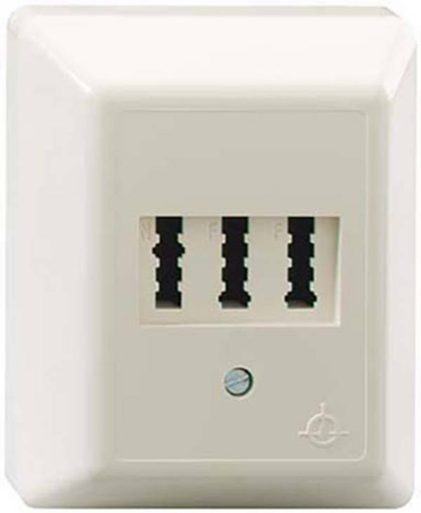 Rutenbeck AMS 1/2 NFU AP Telefondose Telefon Aufputz