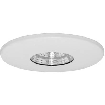Runde LED-Deckenleuchte in weißem Gehäuse, mit einer klaren Glasabdeckung, geeignet für moderne Innenräume.