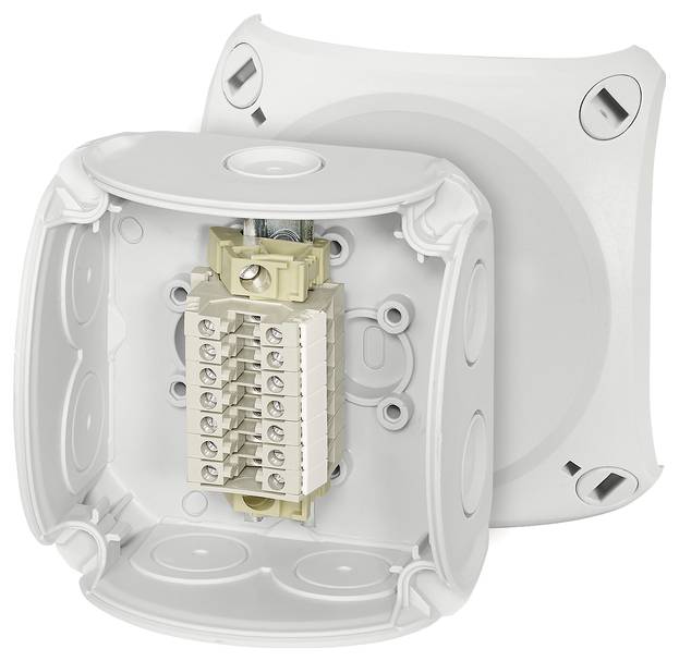 Hensel RK 0207 T Installatieverdeler 93 x 93 x 62 Grijs 1 stuk(s) afbeelding