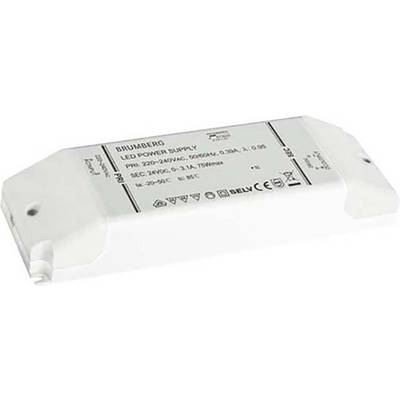 Netzteil für LED, Marke Brumberg, mit Angaben zur Stromversorgung: 220-240V, 50/60Hz, 0,35A, 0,85 PF und Ausgang 24VDC, 3,1A.